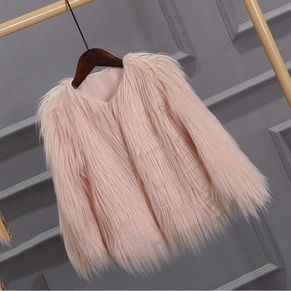 Erencook Jackets & Blazers - Blush Faux Fur Teddy Jacket